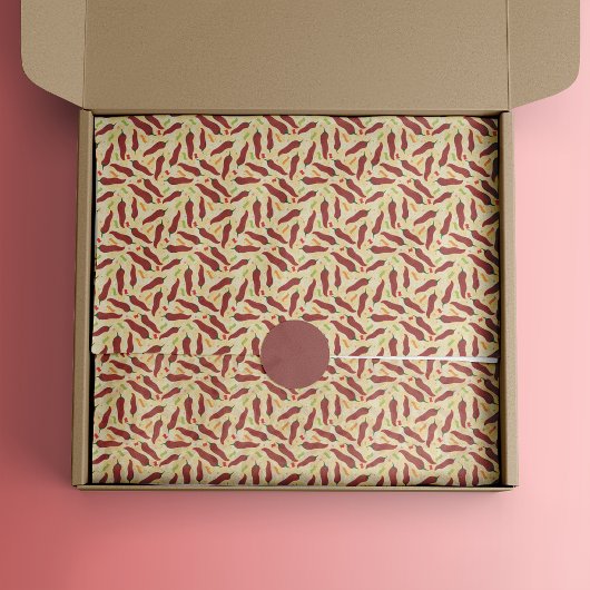 Fiesta Fun Red Chile Pattern Seidenpapier