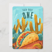 Fiesta Fun - 'Taco 'Bout One' Erster Geburtstag Einladung (Vorderseite)