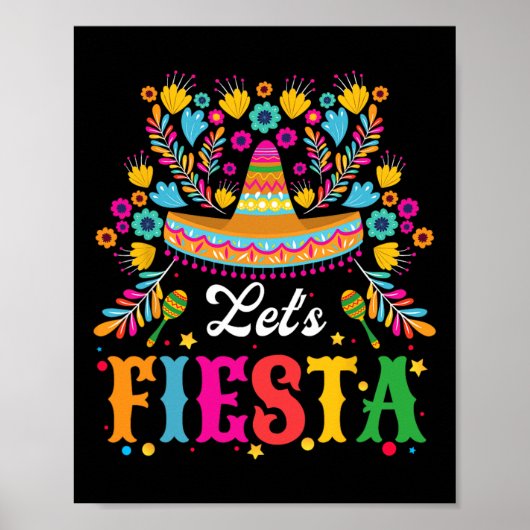 Fiesta Funny Cinco De Mayo Women Men Kids Poster (Vorne)