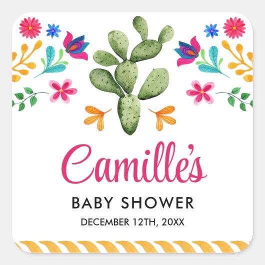 Fiesta Gastgeschenk Stickers (Vorderseite)