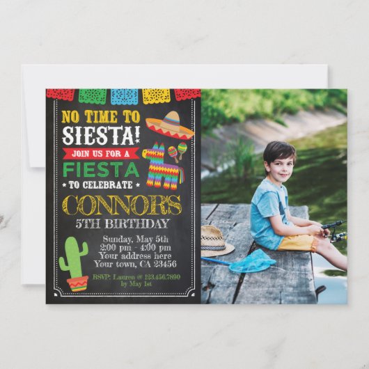 Fiesta, Geburtstag Cinco Des Mayo Einladung (Vorderseite)