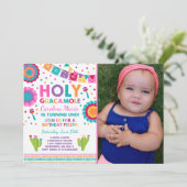 Fiesta Geburtstag Einladung Heilige Guacamole Part (Stehend Vorderseite)