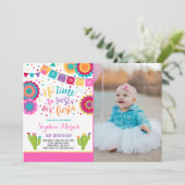 Fiesta Geburtstag Einladung Mexikanische Geburtsta (Stehend Vorderseite)