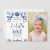 Fiesta Geburtstag Einladung mit Ihrem Foto (Vorderseite)