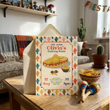 Fiesta-Geburtstags-Sombrero und Kaktus-Einladung