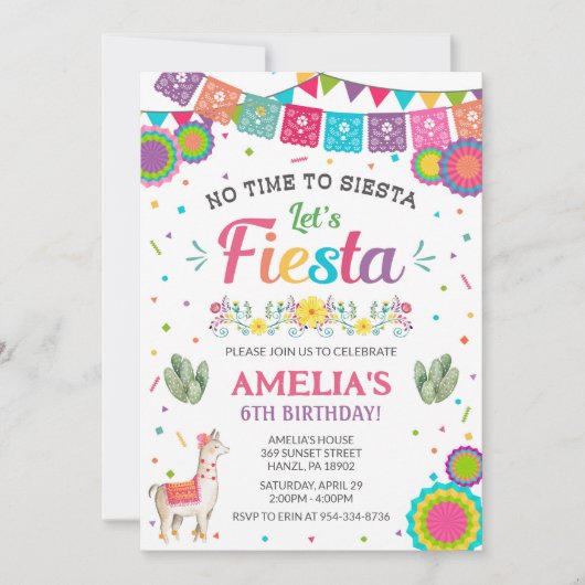 Fiesta-Geburtstagseinladung Einladung (Vorderseite)
