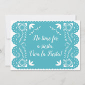Fiesta Geburtstagsparty Einladung Papel Picado (Rückseite)