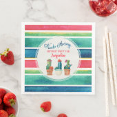 Fiesta Geburtstagsparty Nacho Average Cactus Pots Serviette (Beispiel)