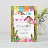 Fiesta Gender Offenlegung Einladung Señor oder Señ (Stehend Vorderseite)