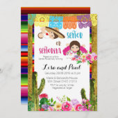 Fiesta Gender Offenlegung Einladung Señor oder Señ (Vorne/Hinten)