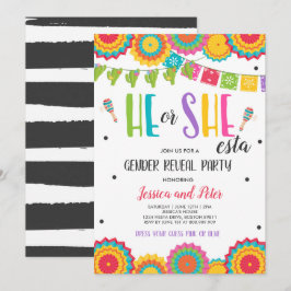 Fiesta Gender Reveal oder She-esta Gender Reveal  Einladung