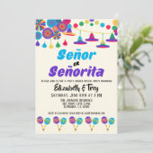 Fiesta Gender Reveal Señor oder Señorita Einladung (Stehend Vorderseite)