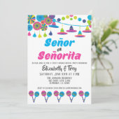 Fiesta Gender Reveal Señor oder Señorita Einladung (Stehend Vorderseite)