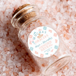 Fiesta Gender Reveal Vielen Dank Runder Aufkleber