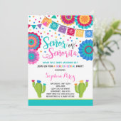 Fiesta Gender Reveitation Señor oder Señorita Einladung (Stehend Vorderseite)