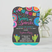 Fiesta Gender Reveitation Señor oder Señorita Einladung (Stehend Vorderseite)