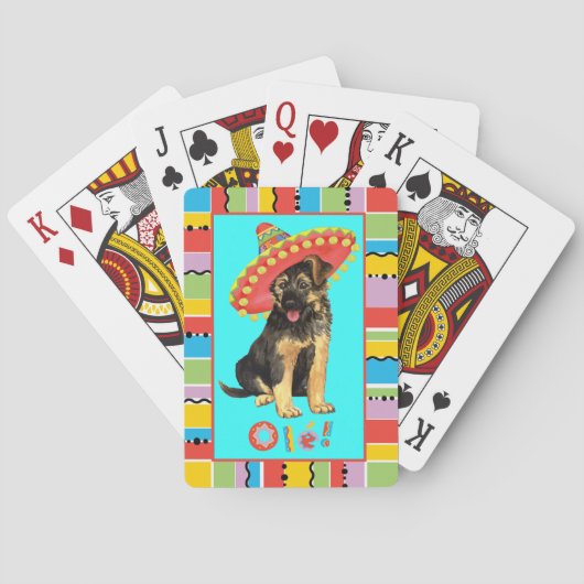 Fiesta German Shepherd Spielkarten (Rückseite)