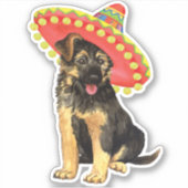 Fiesta German Shepherd Vinyl Sticker (Vorderseite)