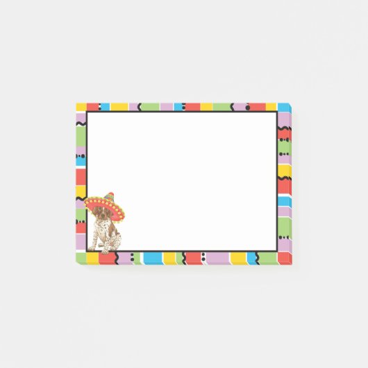 Fiesta German Shorthaired Pointer Post-it Klebezettel (Vorderseite)