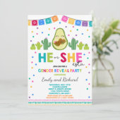 Fiesta-Geschlecht decken Party er auf, oder Einladung (Stehend Vorderseite)