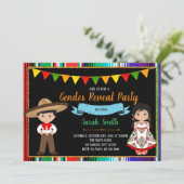 Fiesta Geschlecht: Party Einladung (Stehend Vorderseite)