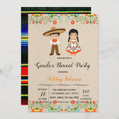 Fiesta Geschlecht: Party Einladung (Vorne/Hinten)