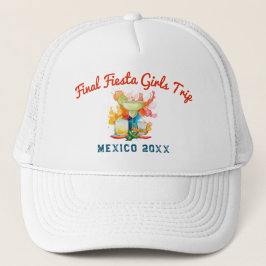 Fiesta Girls Zielort Mexiko Weiß Truckerkappe