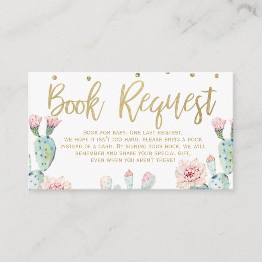 Fiesta Gold Calligraphy Book Request Card Beilage Begleitkarte (Vorderseite)