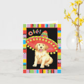 Fiesta-golden retriever karte (Gelbe Blume)