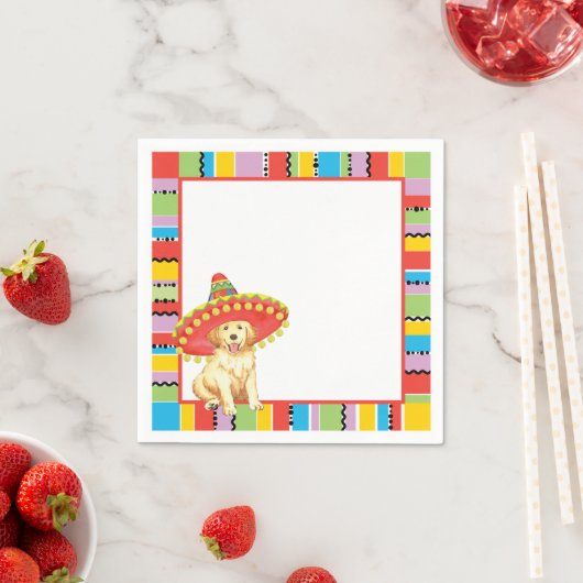Fiesta Golden Retriever Serviette (Beispiel)