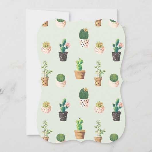 Fiesta Graduation Einladungen Wüste Kakteen (Rückseite)