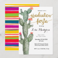 Fiesta Graduation Party Einladende Karte