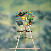 Fiesta Graduation Party Willkommen Acrylschild (Neutral)