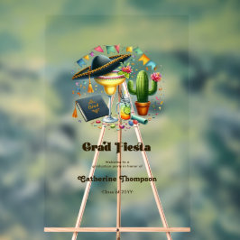 Fiesta Graduation Party Willkommen Acrylschild