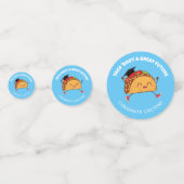 Fiesta Graduierungspartei Taco über eine große Zuk Konfetti (Rückseiten)