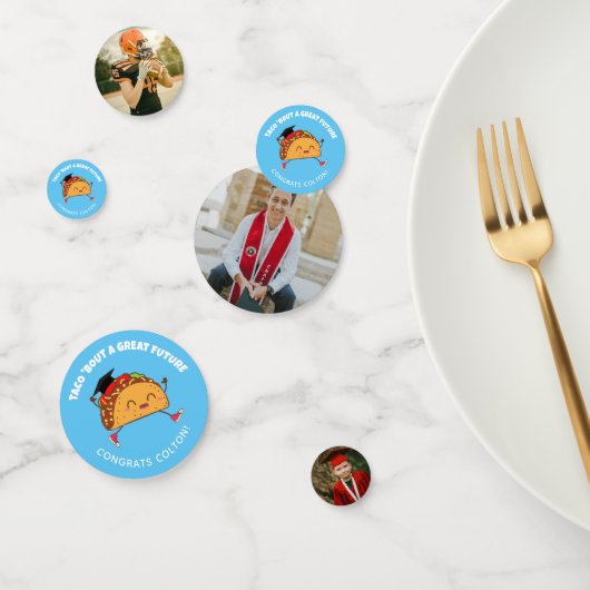 Fiesta Graduierungspartei Taco über eine große Zuk Konfetti (Gruppe)