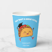 Fiesta Graduierungspartei Taco über eine große Zuk Pappbecher (Rückseite)