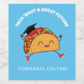 Fiesta Graduierungspartei Taco über eine große Zuk Weinetikett (Einzelnes Label)