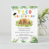 Fiesta Graduierungsparty mit Tacos Einladung (Stehend Vorderseite)