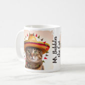 Fiesta grenzt um Ihr Funny Cat Foto an Kaffeetasse (Vorderseite Links)
