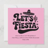 Fiesta Groovy Festive Sombrero Einladung (Rückseite)