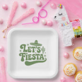 Fiesta Groovy Sombrero Cacti feierlich Pappteller (Party)