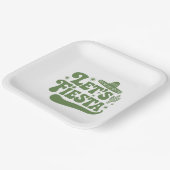 Fiesta Groovy Sombrero Cacti feierlich Pappteller (Gewinkelt)