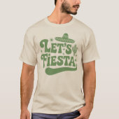 Fiesta Groovy Sombrero Cacti feierlich T-Shirt (Vorderseite)