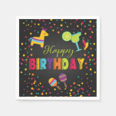 Fiesta Happy Birthday Napkins Serviette (Vorderseite)