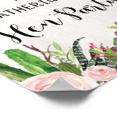 Fiesta Hen Party Hens Night Welcome Poster Cactus (Ecke)