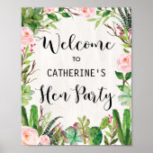 Fiesta Hen Party Hens Night Welcome Poster Cactus (Vorne)