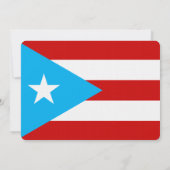 Fiesta: Himmel: Einladung der Flagge Puerto Rico (Rückseite)