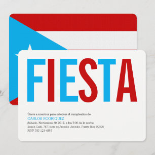 Fiesta: Himmel: Puerto Rico-Flagge Einladung