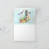 Fiesta-Hochzeit| Wasserfarbe Dankeschön Karte (Innenseite)